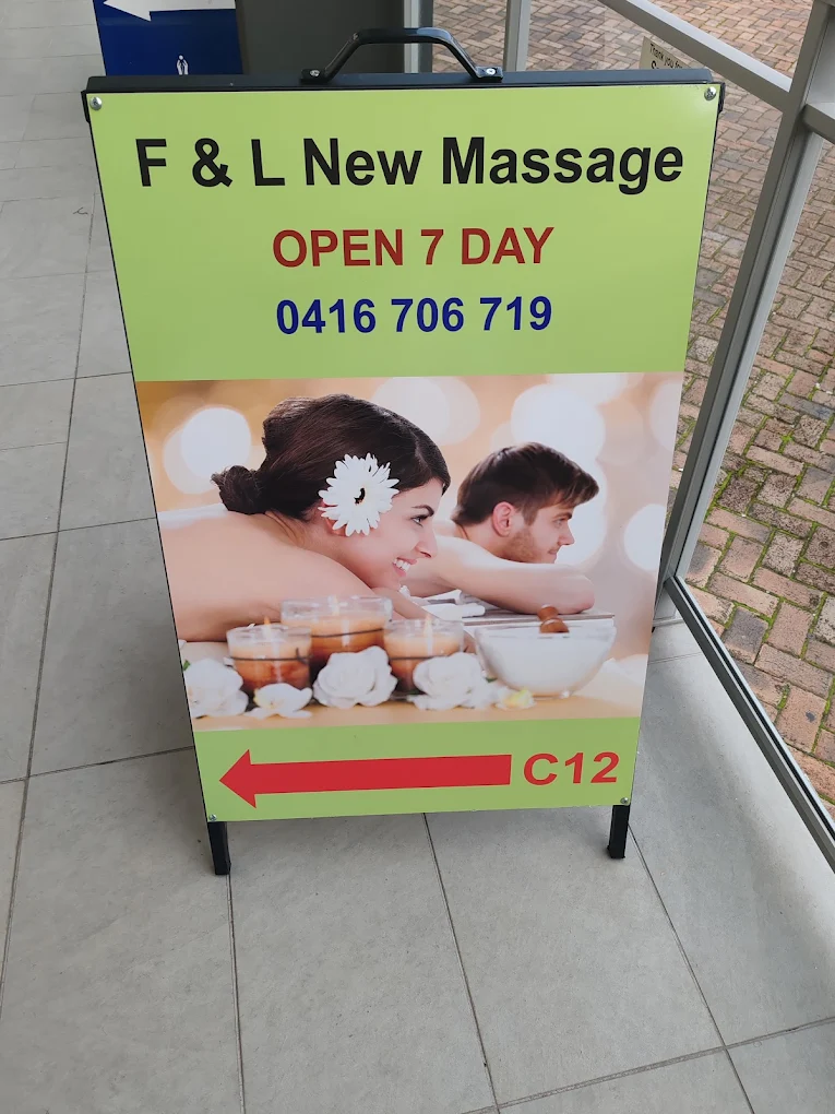 F&L New Massage storefront sign
